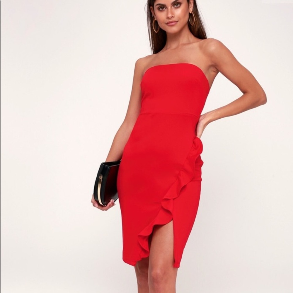 Strapless bodycon dress
